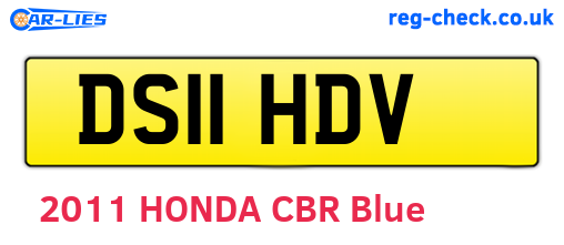 DS11HDV are the vehicle registration plates.