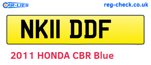NK11DDF are the vehicle registration plates.