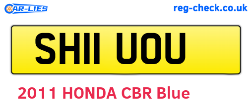 SH11UOU are the vehicle registration plates.