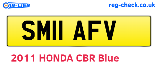 SM11AFV are the vehicle registration plates.