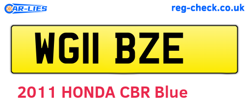 WG11BZE are the vehicle registration plates.