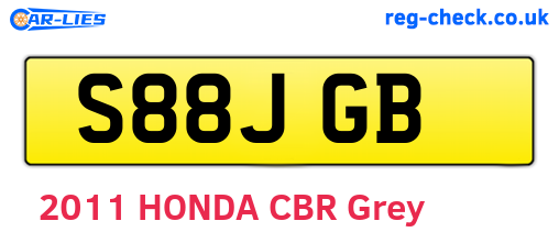 S88JGB are the vehicle registration plates.