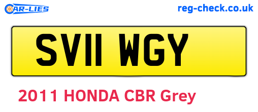SV11WGY are the vehicle registration plates.