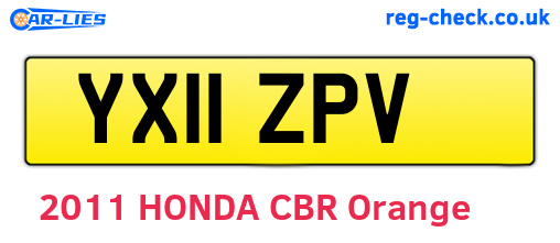 YX11ZPV are the vehicle registration plates.