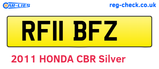 RF11BFZ are the vehicle registration plates.