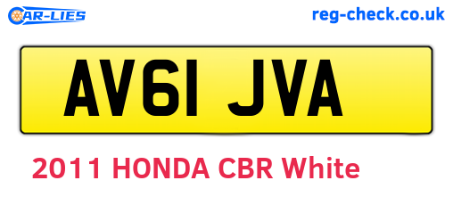 AV61JVA are the vehicle registration plates.