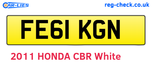 FE61KGN are the vehicle registration plates.