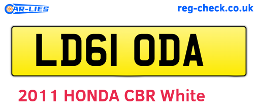 LD61ODA are the vehicle registration plates.