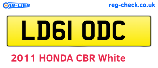 LD61ODC are the vehicle registration plates.