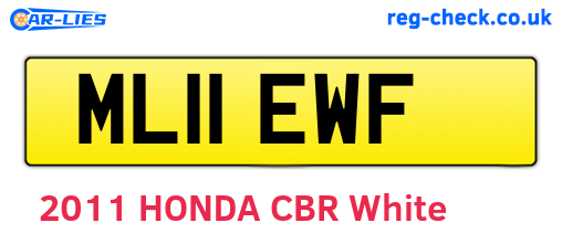 ML11EWF are the vehicle registration plates.