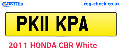 PK11KPA are the vehicle registration plates.