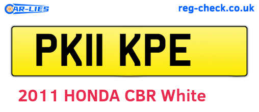 PK11KPE are the vehicle registration plates.