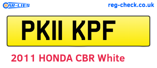 PK11KPF are the vehicle registration plates.