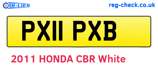 PX11PXB are the vehicle registration plates.