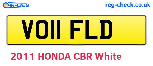 VO11FLD are the vehicle registration plates.