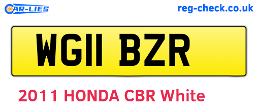 WG11BZR are the vehicle registration plates.