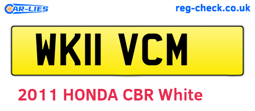 WK11VCM are the vehicle registration plates.