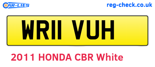 WR11VUH are the vehicle registration plates.