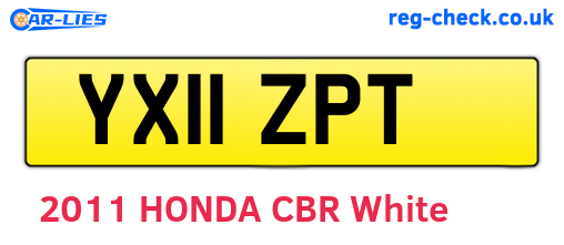 YX11ZPT are the vehicle registration plates.