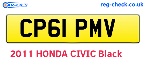 CP61PMV are the vehicle registration plates.