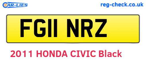 FG11NRZ are the vehicle registration plates.