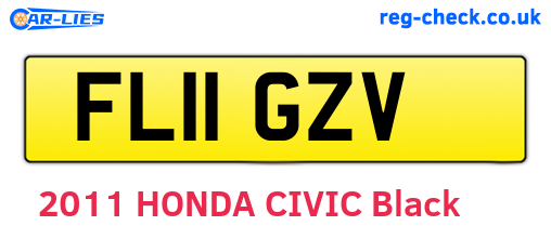 FL11GZV are the vehicle registration plates.