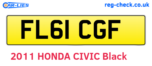 FL61CGF are the vehicle registration plates.