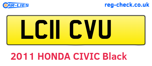 LC11CVU are the vehicle registration plates.