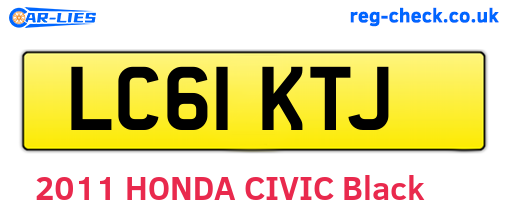 LC61KTJ are the vehicle registration plates.