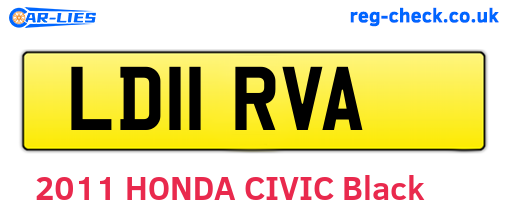 LD11RVA are the vehicle registration plates.