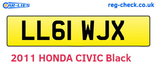 LL61WJX are the vehicle registration plates.
