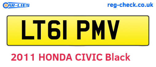 LT61PMV are the vehicle registration plates.