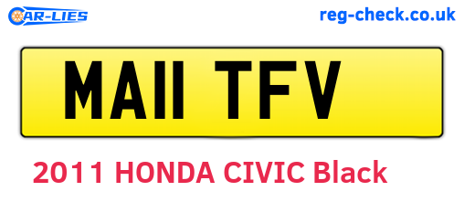 MA11TFV are the vehicle registration plates.