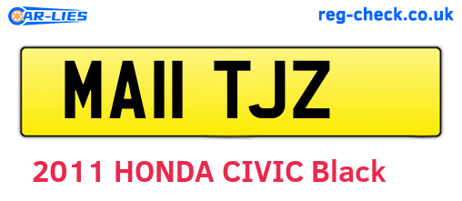 MA11TJZ are the vehicle registration plates.