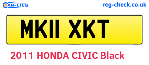 MK11XKT are the vehicle registration plates.