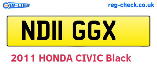 ND11GGX are the vehicle registration plates.
