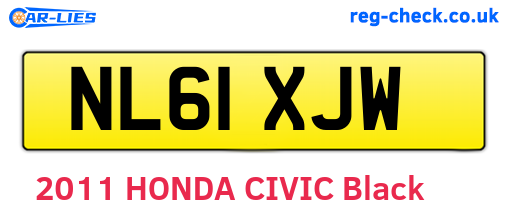 NL61XJW are the vehicle registration plates.