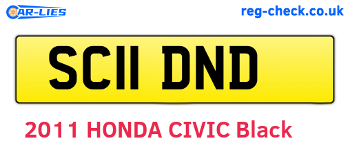 SC11DND are the vehicle registration plates.