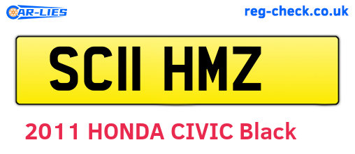 SC11HMZ are the vehicle registration plates.