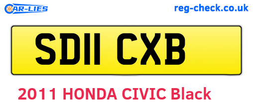 SD11CXB are the vehicle registration plates.