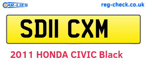SD11CXM are the vehicle registration plates.