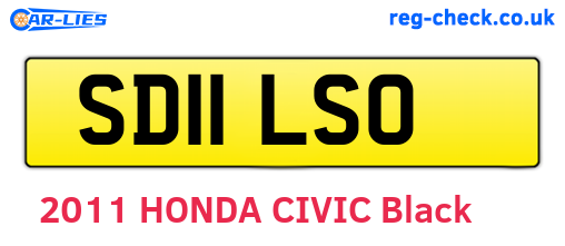 SD11LSO are the vehicle registration plates.