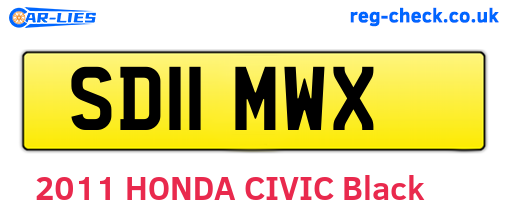 SD11MWX are the vehicle registration plates.
