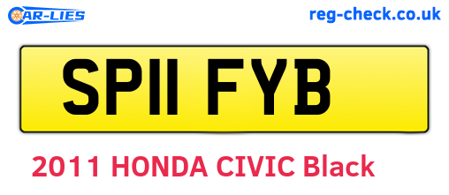 SP11FYB are the vehicle registration plates.