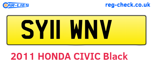 SY11WNV are the vehicle registration plates.