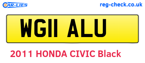 WG11ALU are the vehicle registration plates.