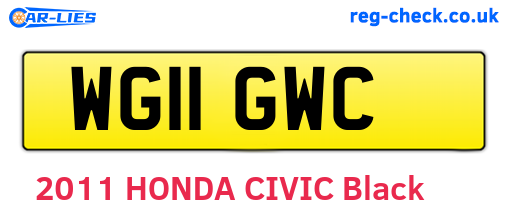 WG11GWC are the vehicle registration plates.