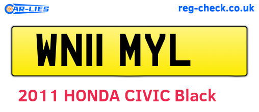 WN11MYL are the vehicle registration plates.