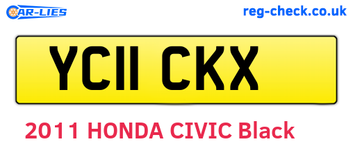 YC11CKX are the vehicle registration plates.