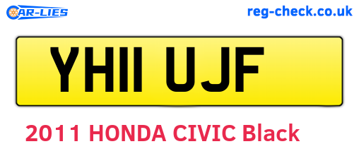 YH11UJF are the vehicle registration plates.
